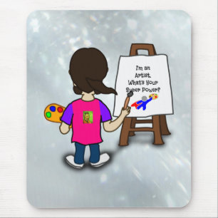 I'm an artist, colorful design, mouse pad