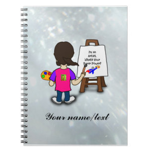 I'm an artist, colourful design, TEMPLATE, Notebook
