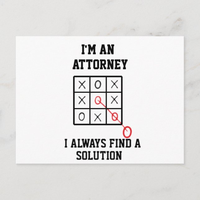 Im An Attorney I Always Find A Solution  Postcard (Front)
