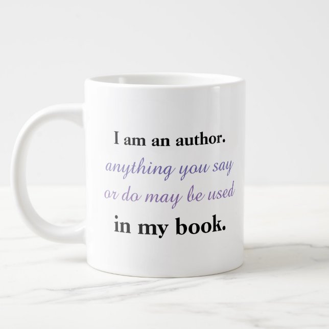 I'm an author. large coffee mug (Left)