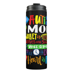 I'm an Autism Mum Wallet Empty Proud Autism Mother Thermal Tumbler