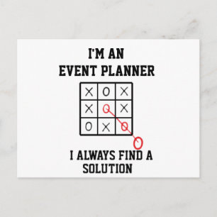 Im An Event Planner  I Always Find A Solution   Postcard