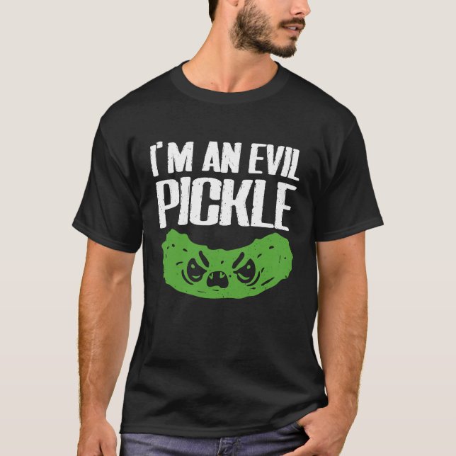 I'm An Evil Pickle Halloween Costume  Cucumber T-Shirt (Front)
