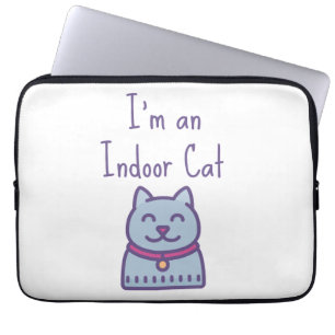I'm an Indoor Cat Funny Humour Cat Lover Laptop Sleeve