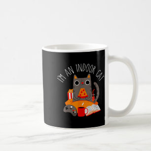 I'm An Indoor Cat Funny Reading Coffee Gaming Cat Coffee Mug