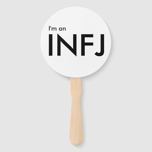 I'm an INFJ - Personality Type White Hand Fan (Back)
