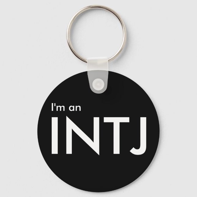 I'm an INTJ - Personality Type Black Keychain (Front)