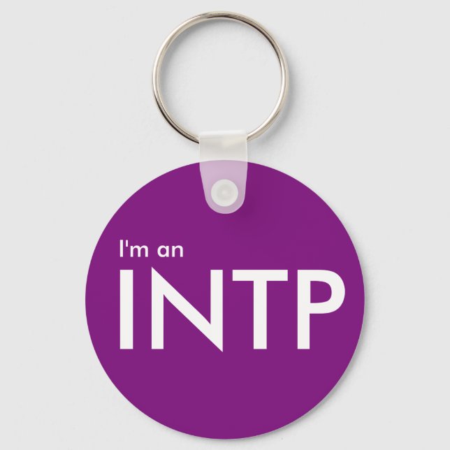 I'm an INTP - Personality Type Purple Keychain (Front)