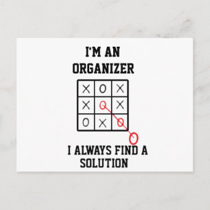 Im An Organiser I Always Find A Solution Postcard