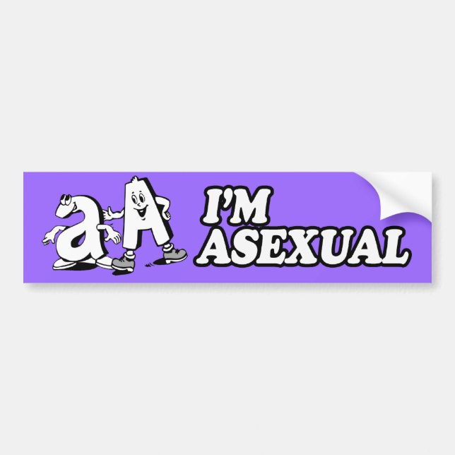 I'M ASEXUAL -.png Bumper Sticker (Front)