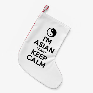I'm Asian I Can't Keep Calm Small Christmas Stocking