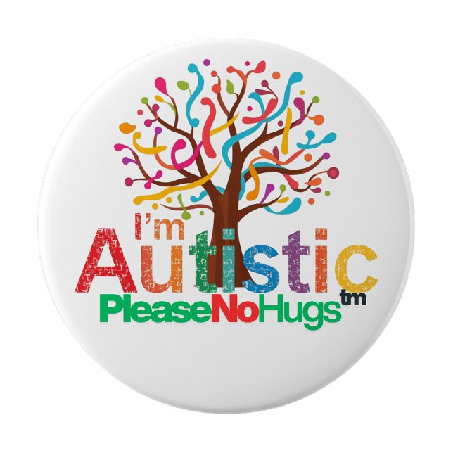 I'm autistic No Hugs pin Button badge (I'm autistic No Hugs pin Button badge)
