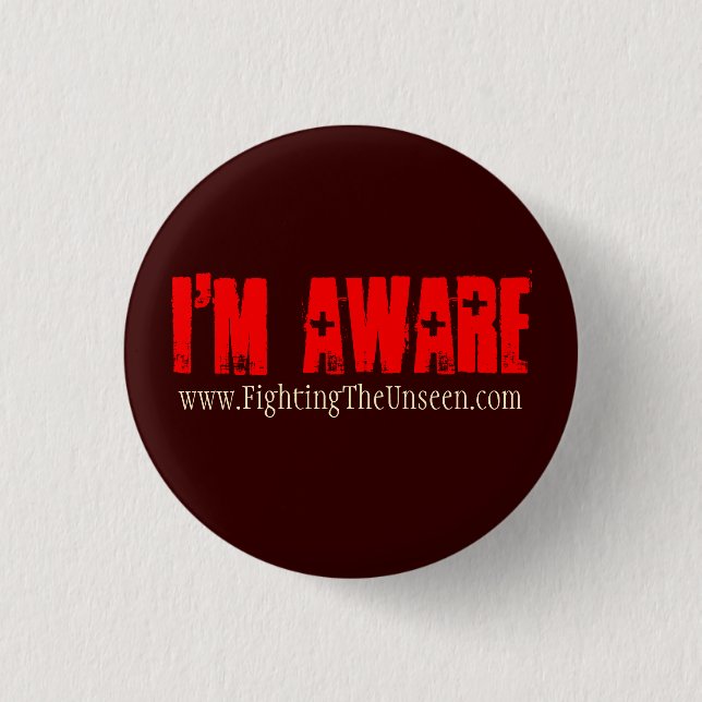 I'm Aware, 3 Cm Round Badge (Front)