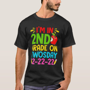 I'm Awesome 2Nd Grade On 2-22-22 Twosday Kids Stud T-Shirt