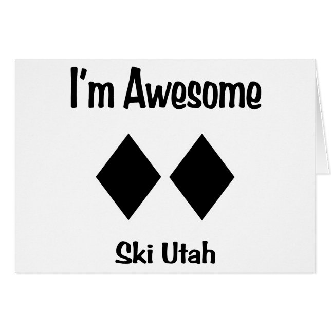 I'm Awesome Ski Utah (Front Horizontal)
