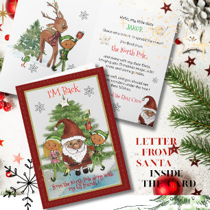 I'M Back from North Pole Card Message from Santa