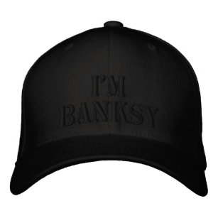 I'm Banksy Stencil Basic Black Flexfit Wool Cap