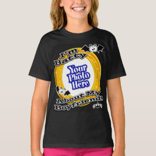 I'm Batty About My Boyfriend Photo Black T-Shirt