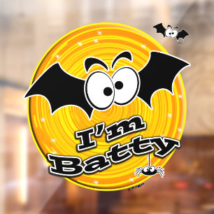 I'm Batty Orange and Yellow Swirl