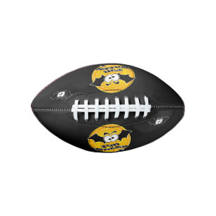 I'm Batty Orange and Yellow Swirl Football