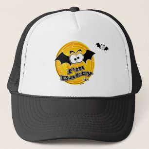I'm Batty Orange and Yellow Swirl Trucker Hat