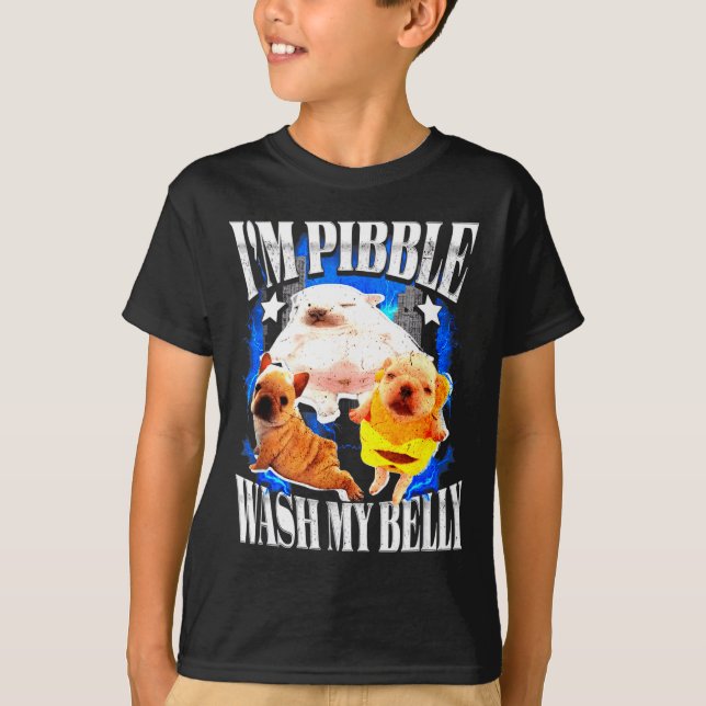 Im Bble Wash My Belly Frenchie Bulldog  T-Shirt (Front)