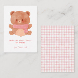 'I'm Bear-y Happy You're My Friend' Kids Valentine Card
