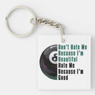 Im Beautiful Im Good 8 Ball Key Ring