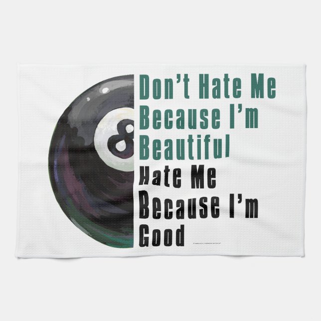 Im Beautiful Im Good 8 Ball Tea Towel (Horizontal)