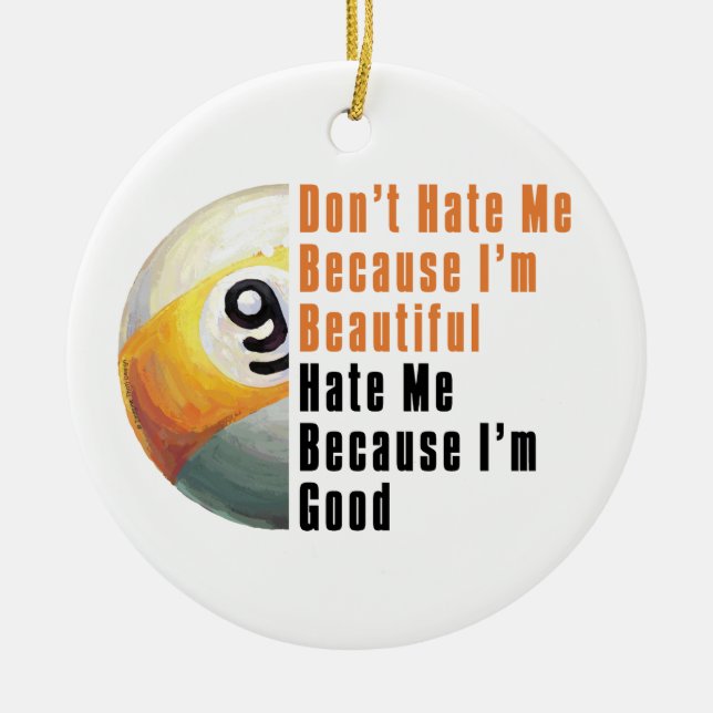 Im Beautiful Im Good 9 Ball Ceramic Tree Decoration (Front)