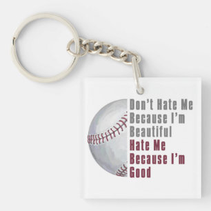 Im Beautiful Im Good Baseball Key Ring