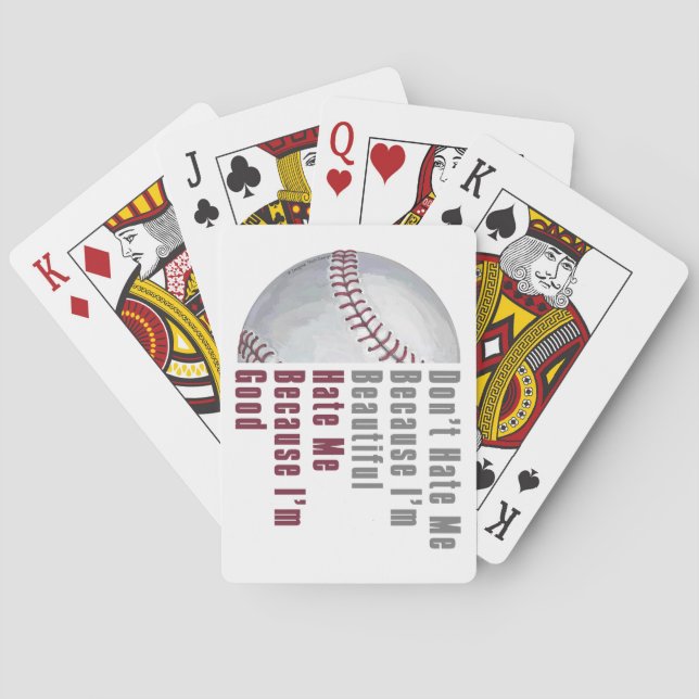 Im Beautiful Im Good Baseball Playing Cards (Back)