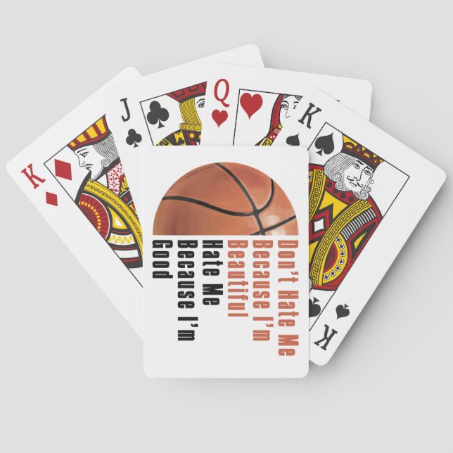 Im Beautiful Im Good Basketball Playing Cards (Back)