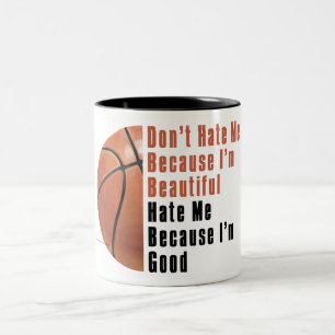 Im Beautiful Im Good Basketball Two-Tone Coffee Mug