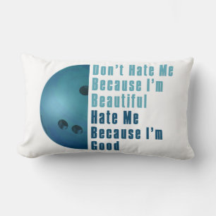 Im Beautiful Im Good Bowling Blue Lumbar Cushion