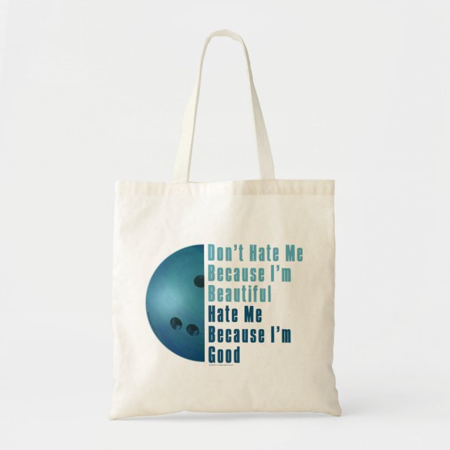 Im Beautiful Im Good  Bowling Blue Tote Bag (Front)