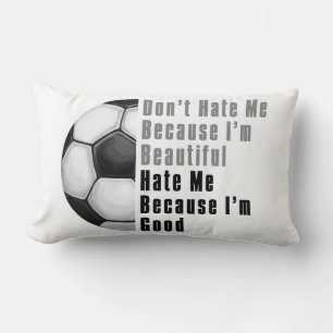 Im Beautiful Im Good Soccer Ball Lumbar Cushion