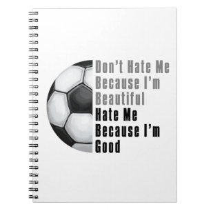 Im Beautiful Im Good Soccer Ball Spiral Notebook