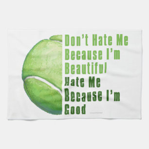 Im Beautiful Im Good Tennis Ball Tea Towel