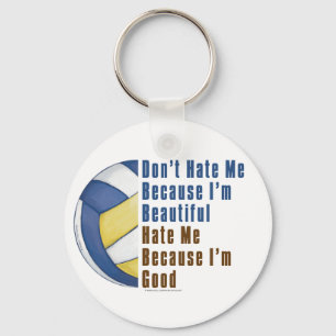 Im Beautiful Im Good Volleyball Key Ring