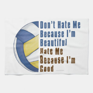 Im Beautiful Im Good Volleyball Tea Towel