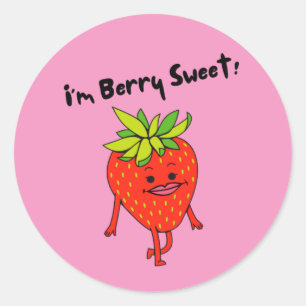 I'm Berry Sweet! - Funny Fruit Pun  Classic Round Sticker