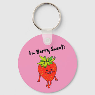 I'm Berry Sweet! - Funny Fruit Pun   Key Ring