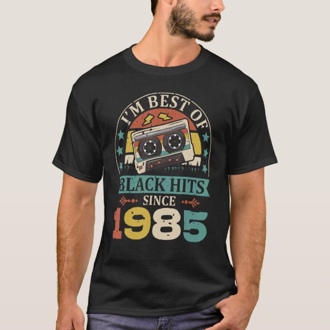 I'm Best Of Black Hits Since 1985 Cassette Birth Y T-Shirt (Front)