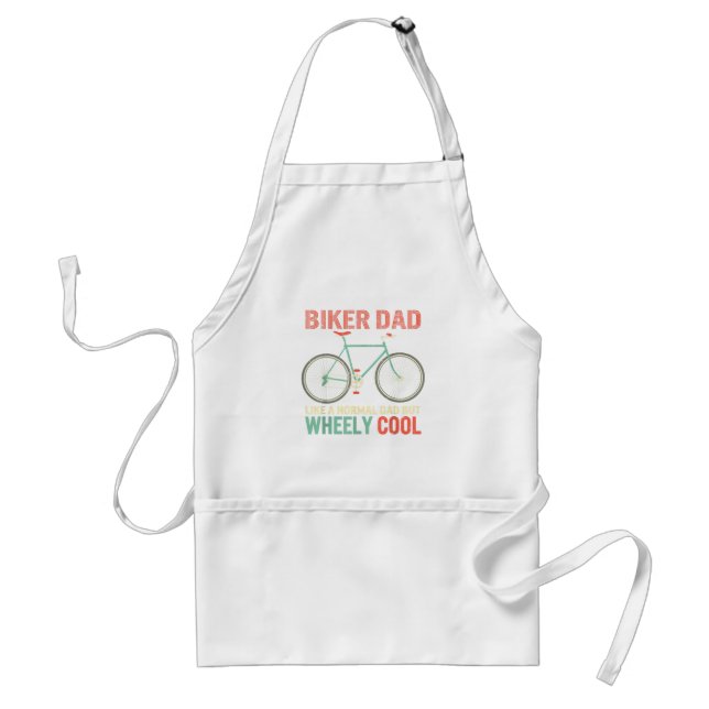 I'm Biker Dad Fathers Day Wheely Cooler bicycle Bi Standard Apron (Front)