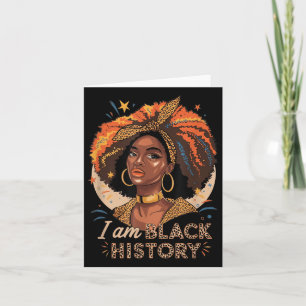Im Black History Afro Black History Motivation  Card