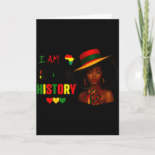 Im Black History Month African American Afro Women Card