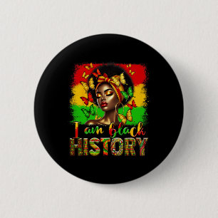 I'm Black History Month Black Melanin Afro Girl Bu 6 Cm Round Badge