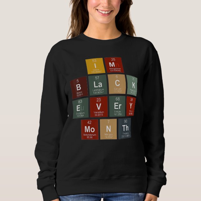 I'm Black History Month Science Periodic Table of  Sweatshirt (Front)