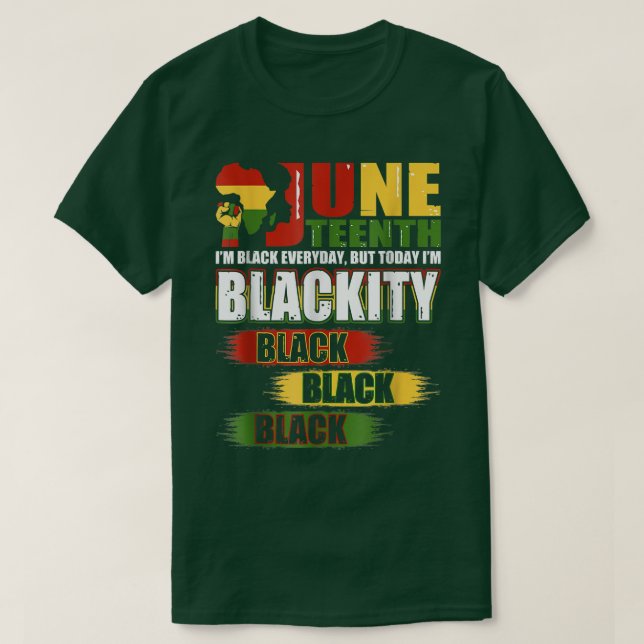 I'm Blackity Black African American Men, Women Jun T-Shirt (Design Front)